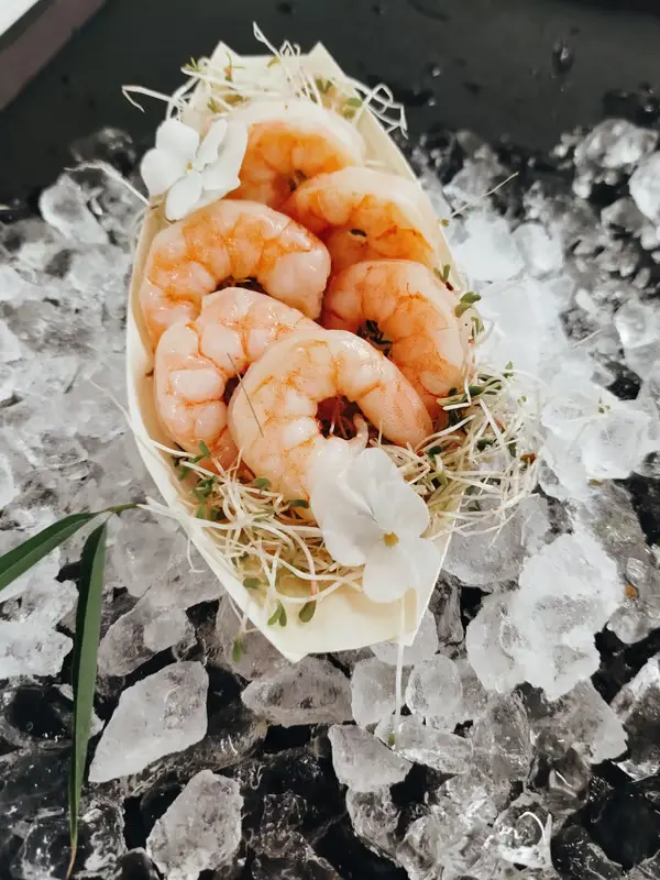 6 crevettes décortiquées